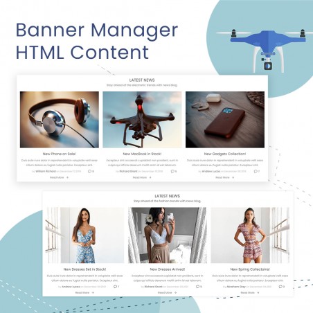 Banner Manager HTML Content Blocks & Slider Prestashop Module