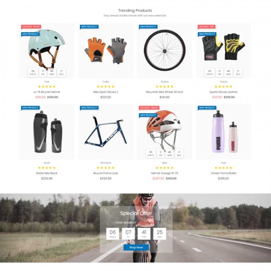 Bike Style - Bike Sport, Bicycle Rental, Cycling & Vehicle Store Prestashop Theme