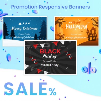 Promotion Responsive Black Friday, Christmas Banners Prestashop Module