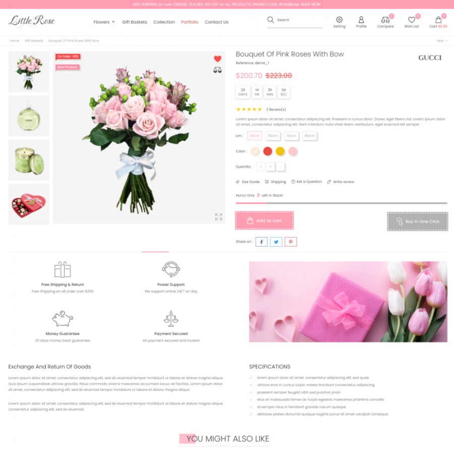 Little Rose - Gift & Flower Shop, Universal Prestashop Theme
