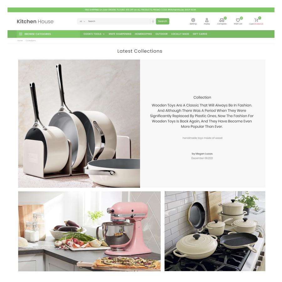 Kitchen House - Kitchen Design and Appliances  Prestashop Template